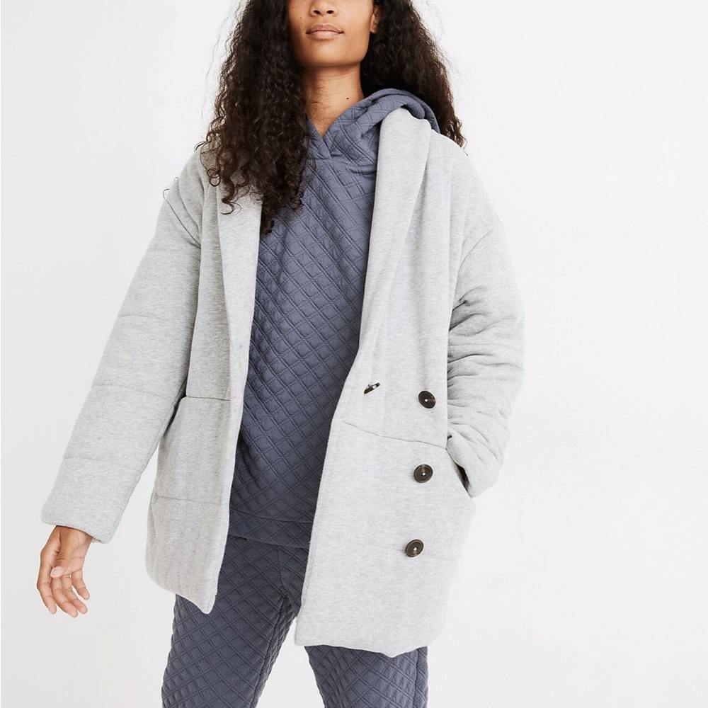 Madewell Sweatshirt Puffer Coat